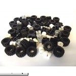 LEGO City Wheel Tire and Axle Set Black White and Light Gray 72 Pieces in Total  B00XJD67XO